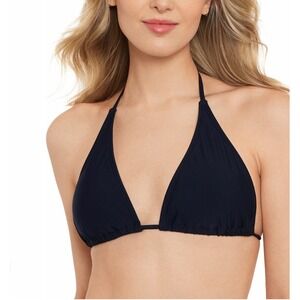 Salt + Cove Womens Black Triangle Bikini Top Wear 3 Ways Halter Size L NEW